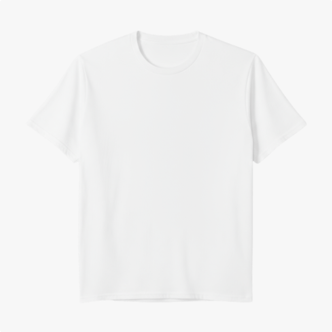 Camiseta sem estampa frontal e sem estampa traseira.