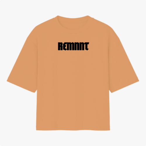 Camiseta com estampa frontal de "REMNNT" e estampa traseira de "Faith" acompanhada da frase "The just shall live by faith Hab 2:4".