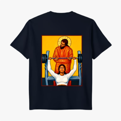 "Camiseta Premium Unissex Jesus Fortalece Cada Conquista" Camiseta Premium Unissex