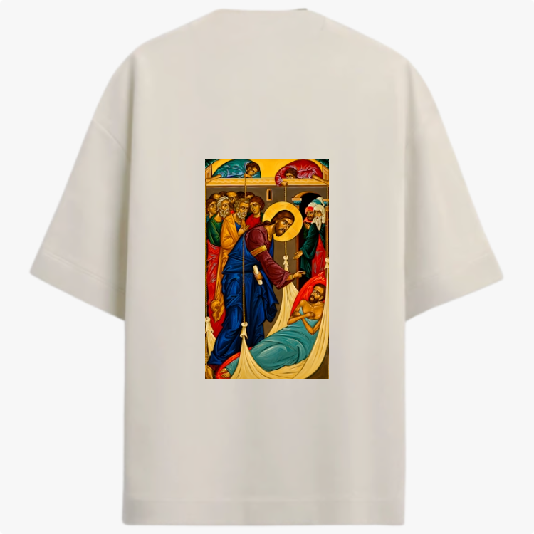 "Camiseta Oversized Premium A Cura Pela Fé" Camiseta Oversized Premium