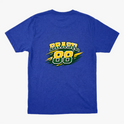 Camiseta com estampa frontal de "Rawbeat 88" em estilo gráfico dinâmico e estampa traseira de "Brasil 88" com design arrojado e número destacado.