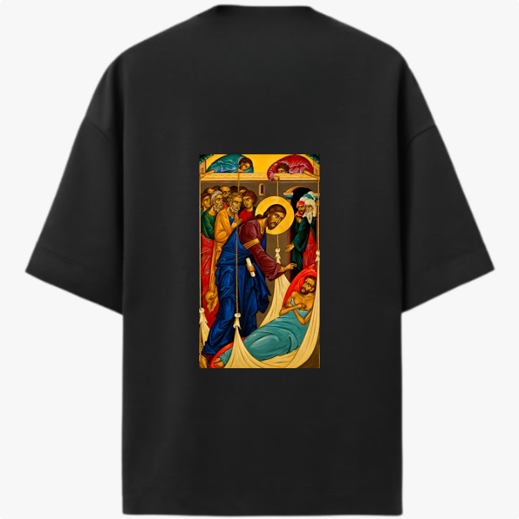 "Camiseta Oversized Premium A Cura Pela Fé" Camiseta Oversized Premium