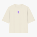 Camiseta com estampa frontal de texto estilizado "RUN CAW RUN" em um design linear e angular, transmitindo uma aparência moderna e dinâmica.