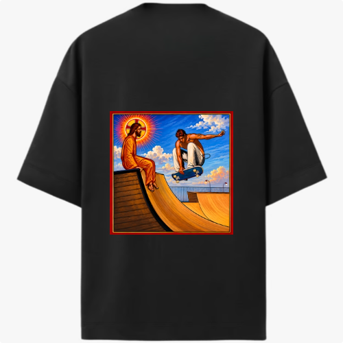 "Camiseta Oversized Premium Jesus Inspira Grandes Manobras" Camiseta Oversized Premium