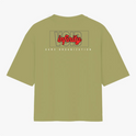 Camiseta com estampa traseira de "VOID" em contorno com "infinity" em destaque no centro, acompanhada pela inscrição "GAME ORGANIZATION" abaixo.