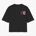 Camiseta com estampa frontal de números grandes e texto "Salmo 91:4" e estampa traseira semelhante, destacando os números e a mesma frase.