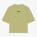 Camiseta com estampa frontal de texto estilizado "Vigia" e estampa traseira de árvore em chamas com inscrições "Exodus 3:14 Yahweh" e texto explicativo.
