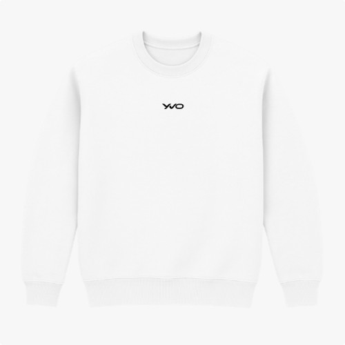 Moletom com estampa frontal de logotipo minimalista estilizado nas letras Y e O, dispostas de modo a criar um impacto visual moderno e atraente.