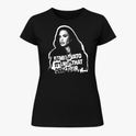 Camiseta com estampa frontal de um retrato estilizado em preto e branco, letras destacadas e a frase "IT'S NOT THAT DEEP TOUR" em destaque.
