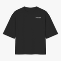 Camiseta com estampa frontal de "THE RUNNERS OF THE NIGHT" no canto superior e estampa traseira com mesma frase acompanhada de barra e "ROWKER CLUB".