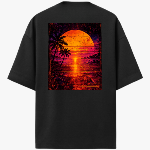 Camiseta Oversized Tropical Noise
