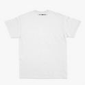 Camiseta com estampa frontal de mensagem em texto estilizado "DEUS ACIMA DE TUDO BRASIL ACIMA DE TODOS" e estampa traseira pequena com "ACIMA DE TUDO".