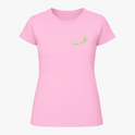 Camiseta com estampa frontal de letra estilizada curva e estampa traseira de ilustração de mulher confiante em vestuário moderno com frase "Gordelicia Sim!".