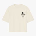 Camiseta com estampa frontal de logotipo do Instituto Federal e texto de localização e estampa traseira de elementos tecnológicos e a palavra "Mecatrônica".