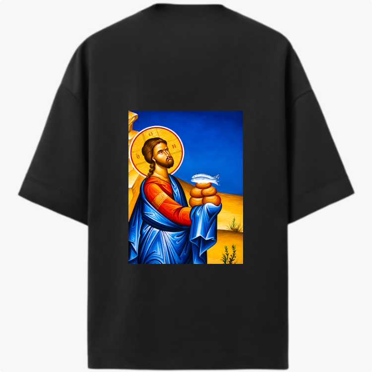 "Camiseta Oversized Premium A Multiplicação dos Pães" Camiseta Oversized Premium