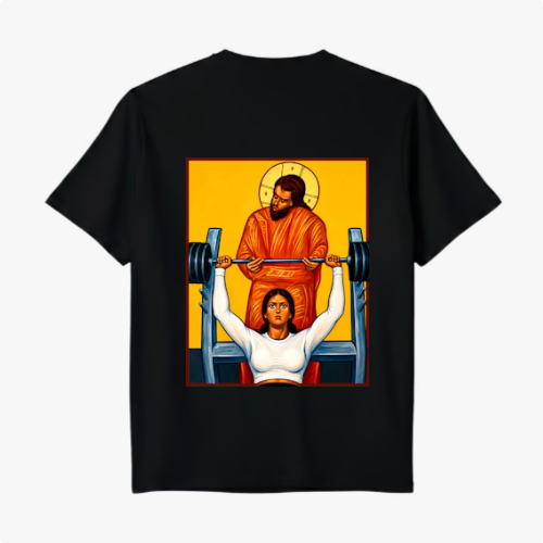 "Camiseta Premium Unissex Jesus Fortalece Cada Conquista" Camiseta Premium Unissex