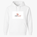 Moletom com estampa frontal de logotipo estilizado envolvendo triângulo duplo e texto "movwork" e estampa traseira idêntica com mesmo logotipo centralizado.