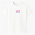 Camiseta com estampa frontal de "N9S Athletics" em fonte estilizada e estampa traseira similar, ampliada, incluindo "Worldwide Athletes Enthusiasts" e "Nines Project".