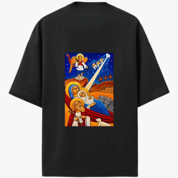 "Camiseta Oversized Premium A Luz que Veio ao Mundo" Camiseta Oversized Premium