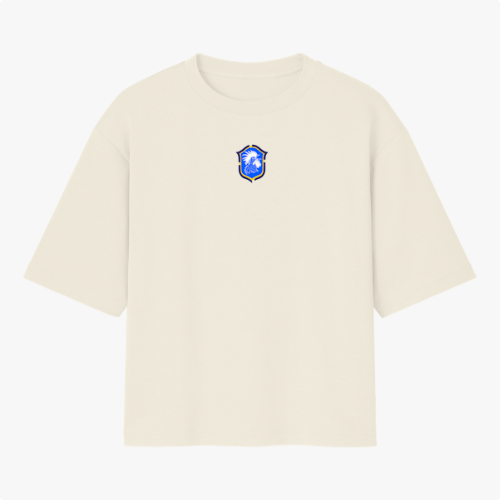 Camiseta com estampa frontal de brasão estilizado e estampa traseira de rosto tribal com "Brasil de Axé" acima e o número "777" em destaque.