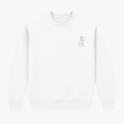Moletom com estampa frontal de desenho minimalista de raposa vestida com gorro olhando para estrela e estampa traseira ampliada do mesmo desenho.