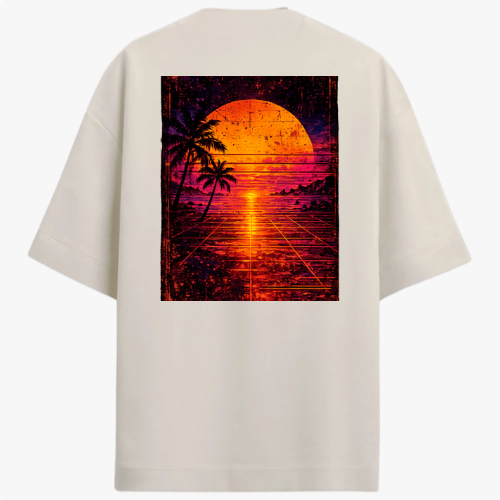 Camiseta Oversized Tropical Noise