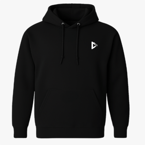 Moletom com estampa frontal de logotipo minimalista geométrico localizado no lado esquerdo do peito.