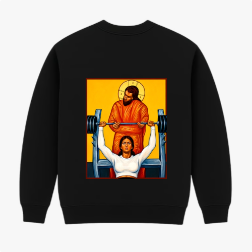 "Blusão Moletom Jesus Fortalece Cada Conquista" Blusão Moletom