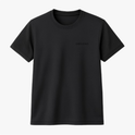 Camiseta com estampa frontal de texto minimalista com a palavra "OBSIGNO" localizada discretamente no lado superior direito do peito.