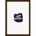 Quadro com estampa central de "Vibe de Quebrada" em estilo grafite, com detalhes urbanos e manchas artísticas envolvendo o texto em destaque.