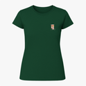 Camiseta com estampa frontal de um adorável cachorro usando uma coroa real, com a inscrição "Motty" em estilo cursivo logo abaixo do desenho.