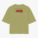 Camiseta com estampa traseira de texto "VOID" e "infinity" em destaque, acompanhado por "GAME ORGANIZATION", evidenciando tema de games.