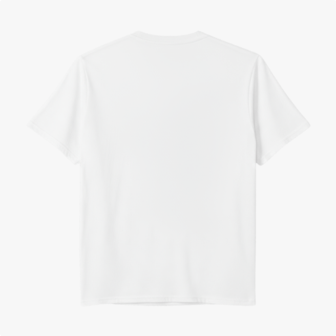 Camiseta sem estampa frontal e sem estampa traseira.