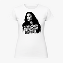 Camiseta com estampa frontal de um retrato estilizado em preto e branco, letras destacadas e a frase "IT'S NOT THAT DEEP TOUR" em destaque.