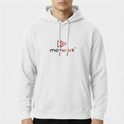 Moletom com estampa frontal de logotipo estilizado com setas e texto "movwork" e estampa traseira idêntica ao logotipo frontal.