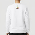 Moletom com estampa frontal de logotipos "Universo DKM" e "DSLOP" e estampa traseira de logo estilizado com bandeira do Brasil acima.