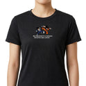 Camiseta com estampa frontal de dois personagens em poses dinâmicas e texto "meu treinamento é inspirado por estas duas lendas" centralizado.