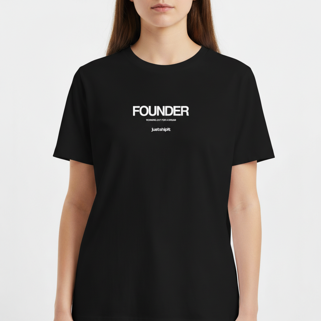 Camiseta com estampa frontal de texto 