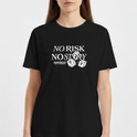 "Camiseta Regular Básica 'NO RISK NO STORY"" Camiseta Básica Unissex