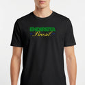 Camiseta com estampa frontal de texto "ENDIRETA" em letras grandes, "Brasil" estilizado abaixo, seguido por "BRL 2026" em menores dimensões.