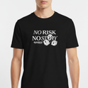 "Camiseta Regular Básica 'NO RISK NO STORY"" Camiseta Básica Unissex
