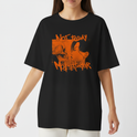 Camiseta com estampa frontal de uma caveira e rosto humano se encarando, acompanhados pela inscrição em estilo agressivo "Not Today Motherf**ker".
