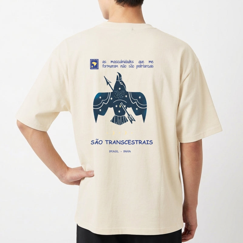 "TRANCESTRAIS (VERSO)" Camiseta Oversized Básica