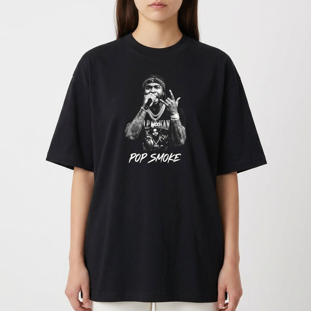 "POP SMOKE" Camiseta Oversized Premium