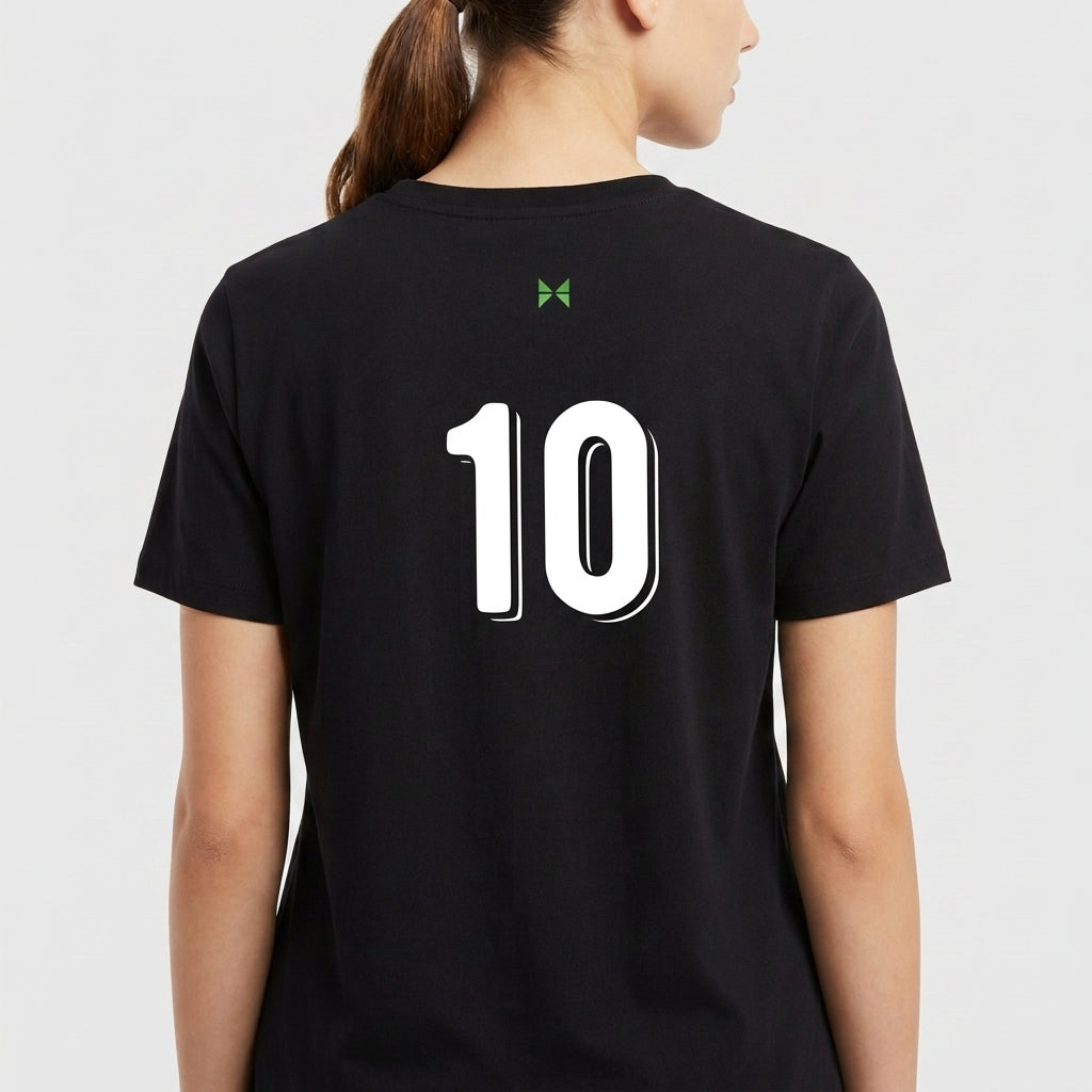 Camiseta com estampa frontal de texto 